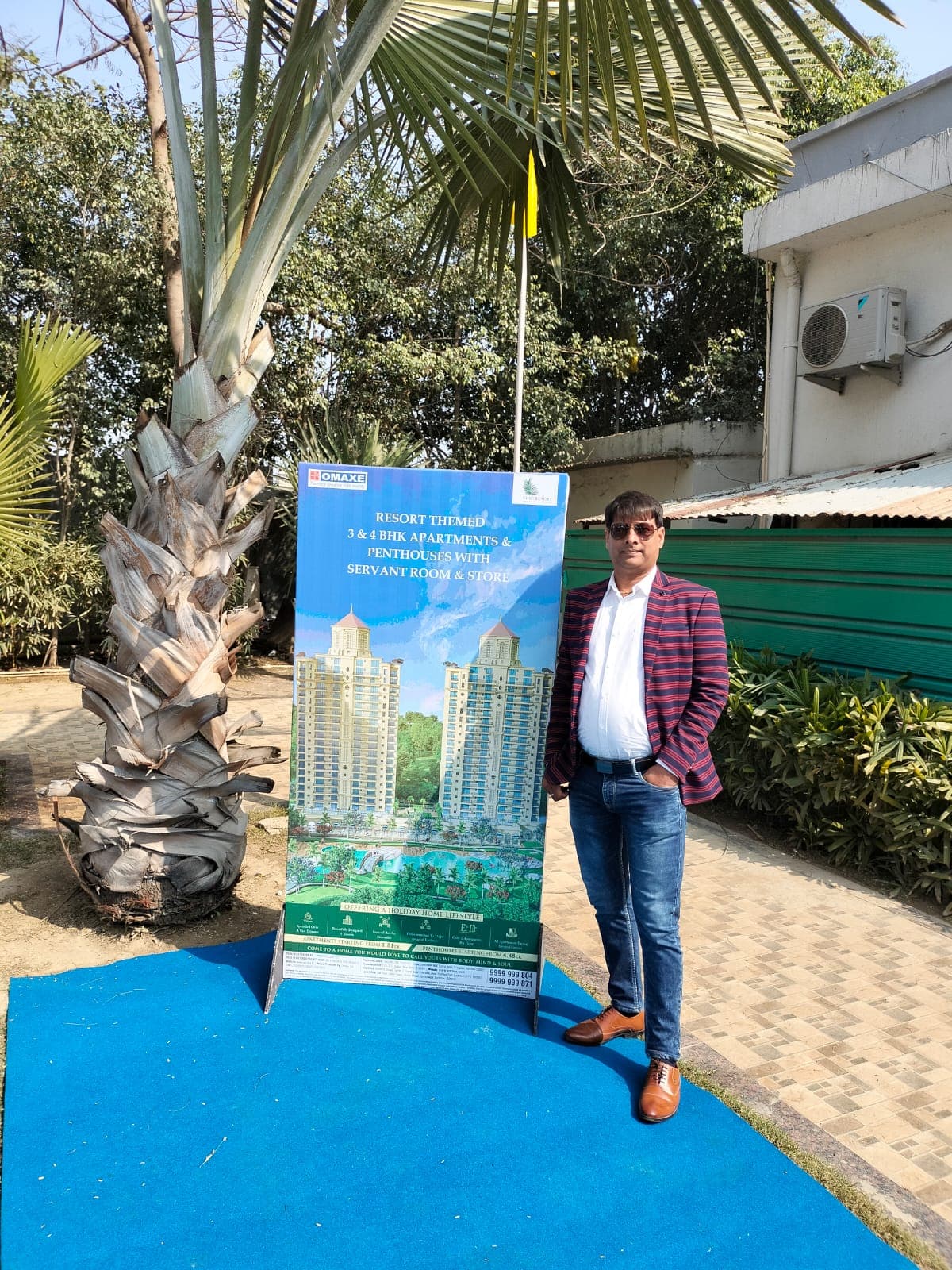 Lalit Singh at the Omaxe The Resort project site, Lucknow